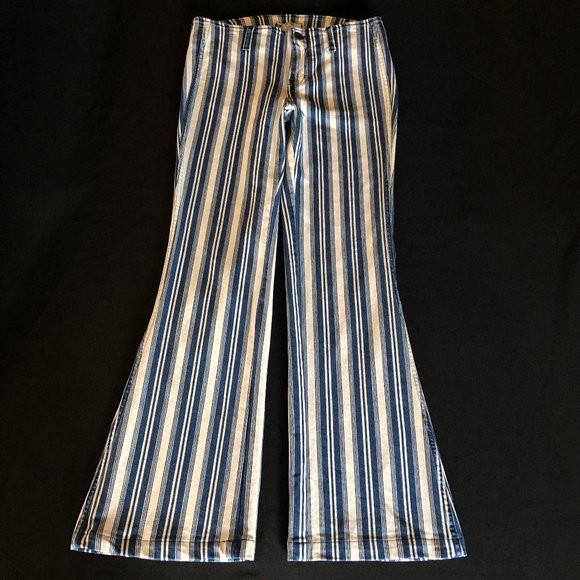 Free People Jolene Hip Hugger Striped Flare Sz 29 - Picture 6 of 16
